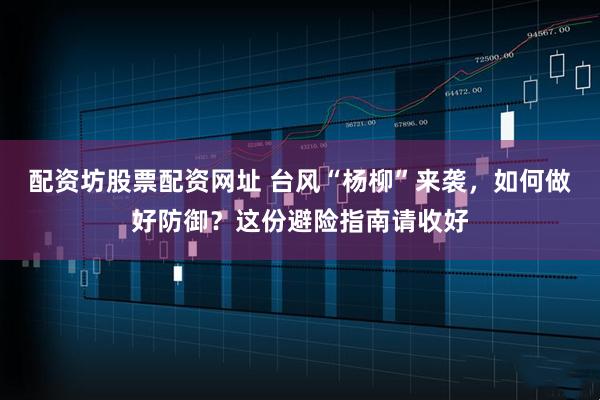 配资坊股票配资网址 台风“杨柳”来袭，如何做好防御？这份避险指南请收好