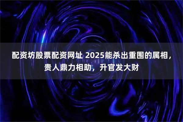 配资坊股票配资网址 2025能杀出重围的属相，贵人鼎力相助，升官发大财