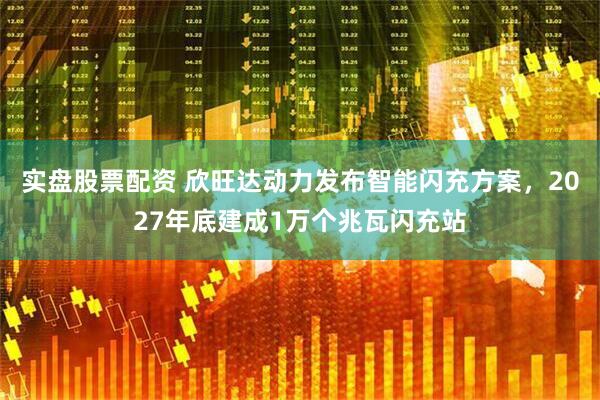 实盘股票配资 欣旺达动力发布智能闪充方案，2027年底建成1万个兆瓦闪充站